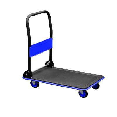 300kg Hand Truck Plastic Platform Trolley Foldable Hand Cart