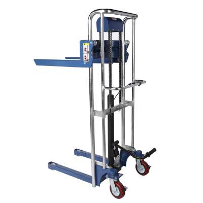 Easy portable manual hydraulic hand forklift stacker